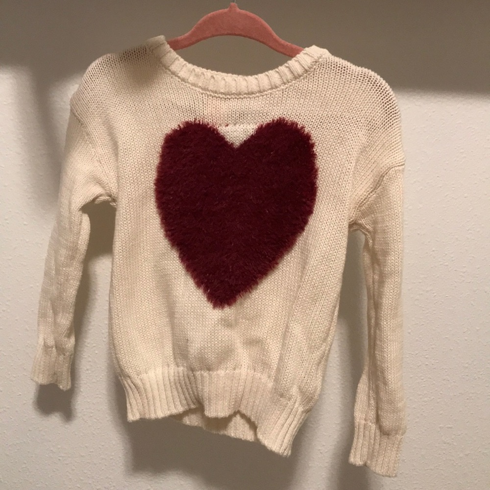 Toddler Girls heart sweater